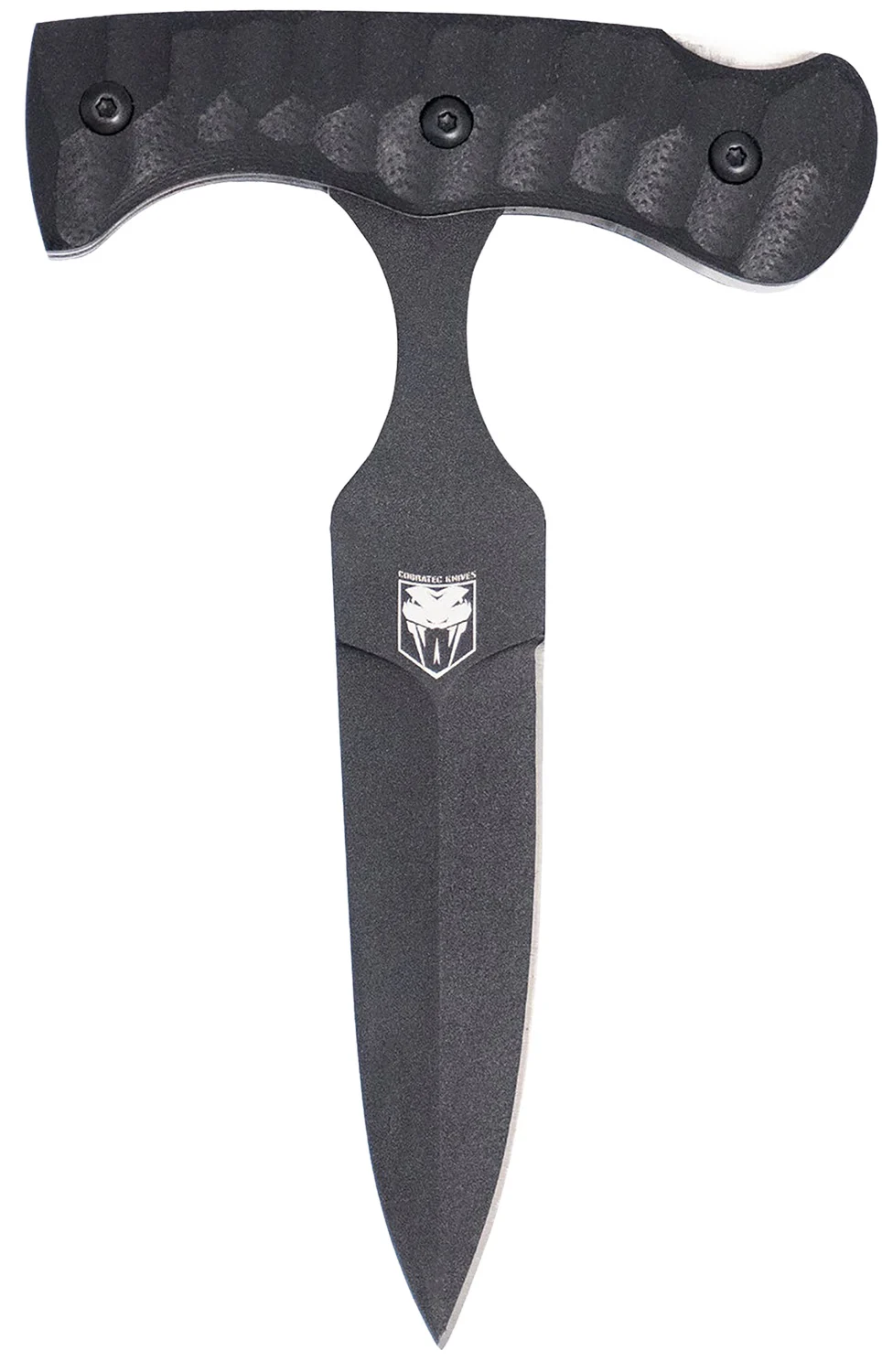 CobraTec Knives FG10PD Folding Push Dagger 2.88" Folding Dagger Plain Black D2 Steel Blade, 4.06" Black Textured G10 Scales Handle