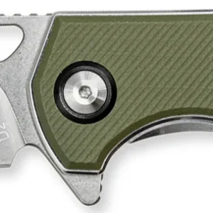 CobraTec Knives CTCLNHRBLK Wolverine 3.12" OTF Drop Point Plain Satin TiCN D2 Steel Blade, 4.25" Green Textured G10 Handle