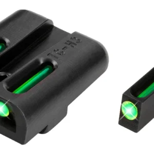 TruGlo TG131GT1 TFO  Green/Tritium/Fiber Optic Front Sight-Green/Tritium/Fiber Optic Rear Sight Glock Glock 17/17L/19