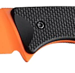 Hogue 35864 Extrak  3.30" Fixed Clip Point Plain Blaze Orange Cerakote CPM M4 Tool Steel Blade, Black Textured G10 Scales Handle