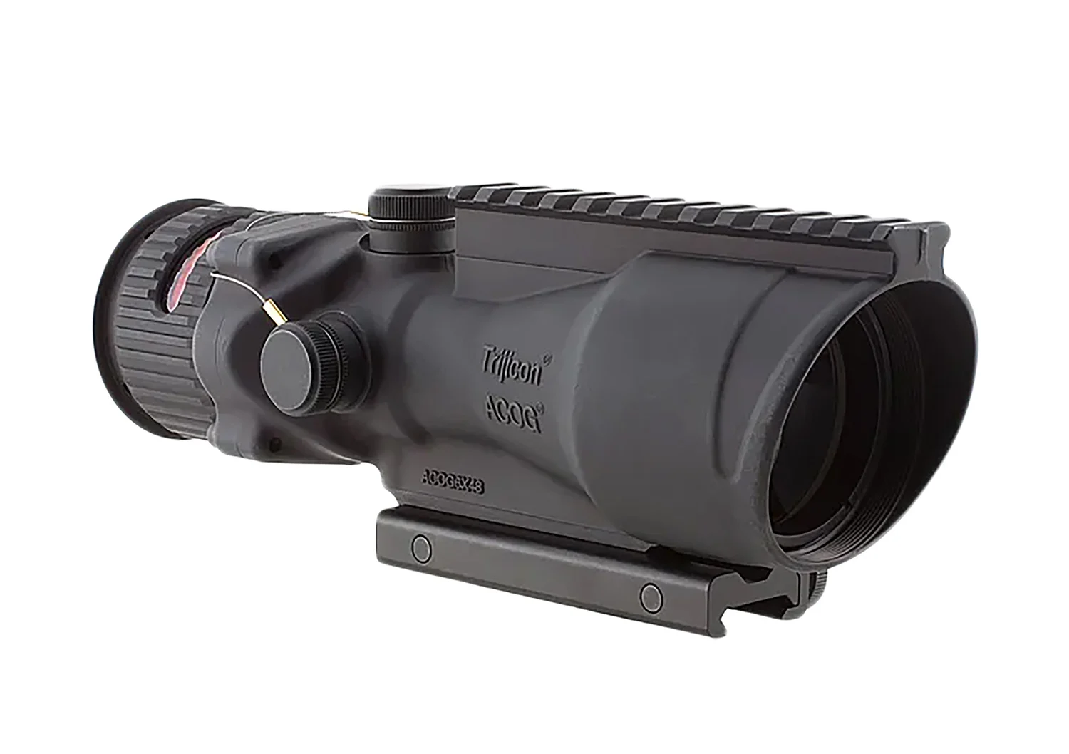 Trijicon 100005 ACOG w/TA75 Mount Matte Black 6x48mm Illuminated Red Horseshoe/Dot 308 BAC Reticle