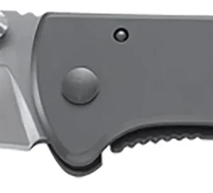 CRKT 6450S Drifter EDC 2.88" Folding Drop Point Plain Satin 8Cr14MoV SS Blade, Silver Stainless Steel Handle