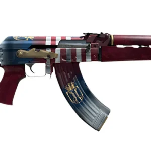 Zastava Arms Usa ZR7762AMS ZPAP M70 Limited Edition 7.62x39mm 30+1 16.30" 24K Gold Plated Barrel, Red/White/Blue 1.5mm Bulged Trunnion Receiver, Serbian Red Wood Furniture
