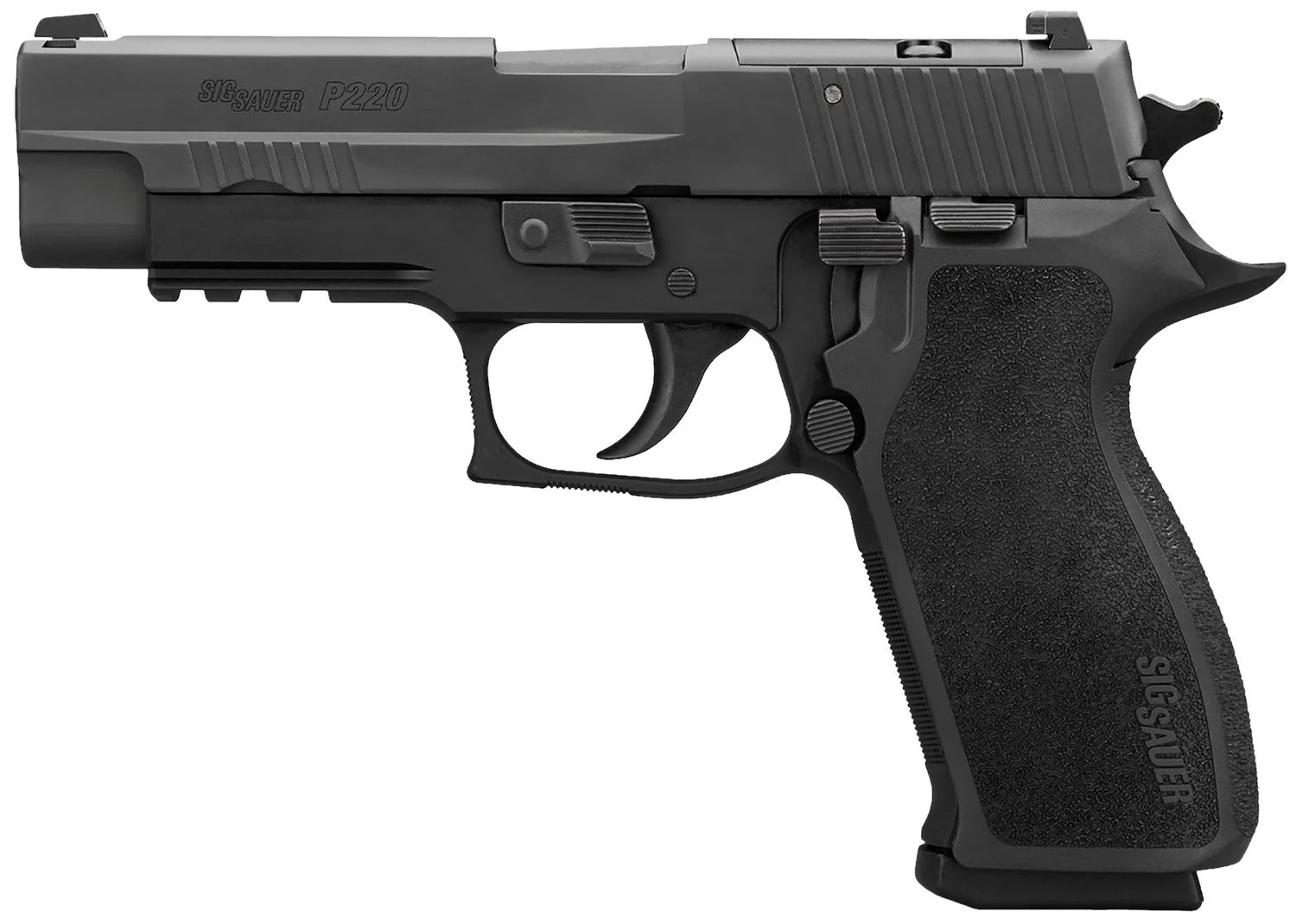 Sig Sauer 220R45BSER2 P220 Full Size Frame 45 ACP 4.40" Nitron Stainless Steel Slide Black Anodized Black E2 Grip