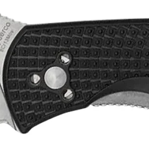 Spyderco C136PBK Persistence Lightweight 2.75" Folding Plain Satin 8Cr13MoV SS Blade, Black Bi-Directional Texturing FRN Handle