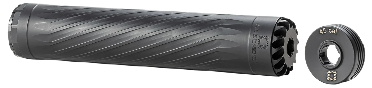Anechoic X45LB Anechox 45L 45CAl/458WinMag Black Stainless Steel/Titanium 1 3/8"x24 w/ 5/8"x24 DTA