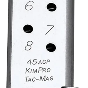 Kimber Mfg.,inc 1100721A Tac-Mag 8rd 45 ACP Silver Stainless Steel