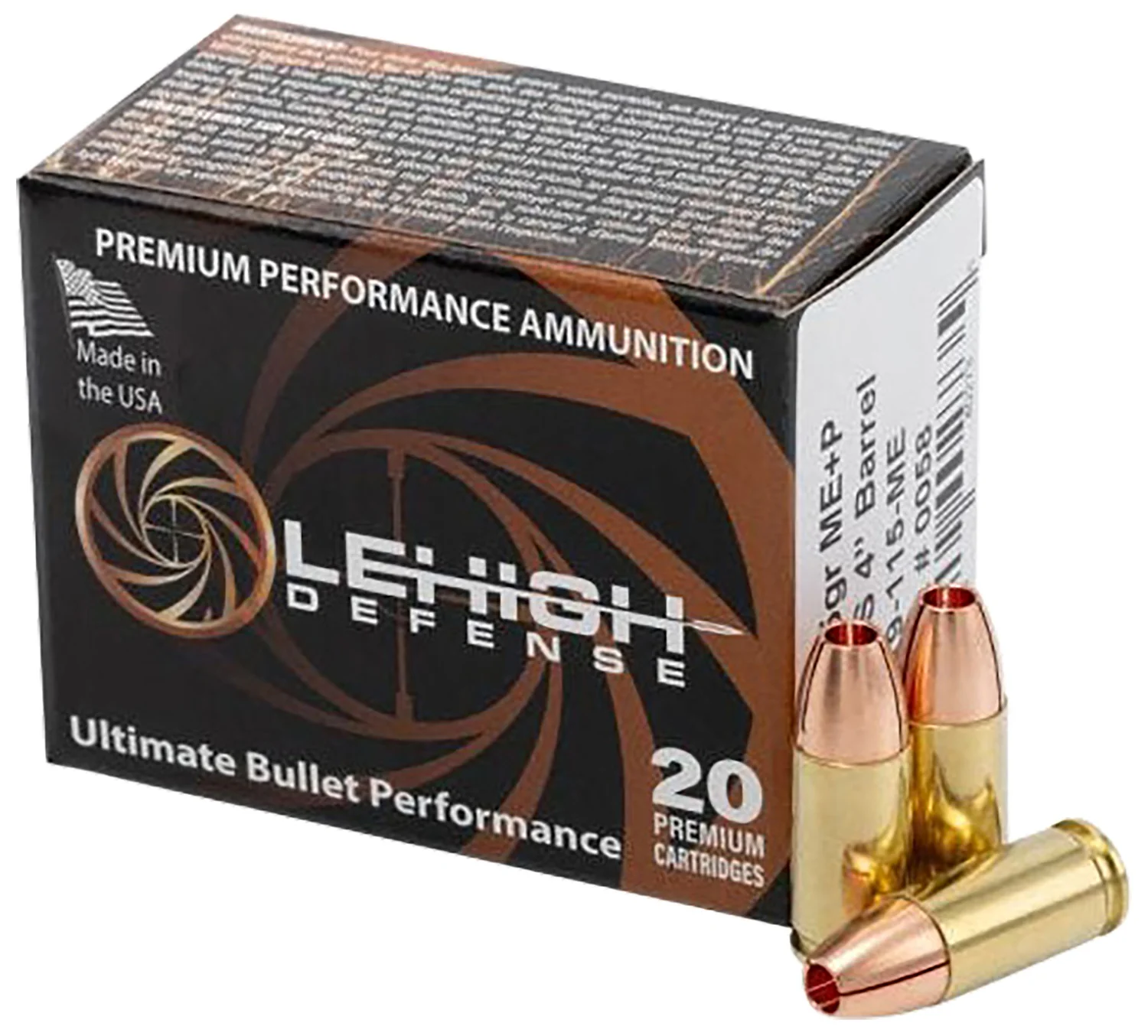 Wilson Combat LA9115ME 9mm+P 115gr 20 Per Box/10 Case