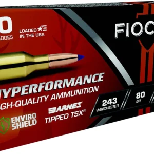 Fiocchi 243TTSX Hyperformance 243Win 80gr Barnes Tipped TSX 20 Per Box/10 Case