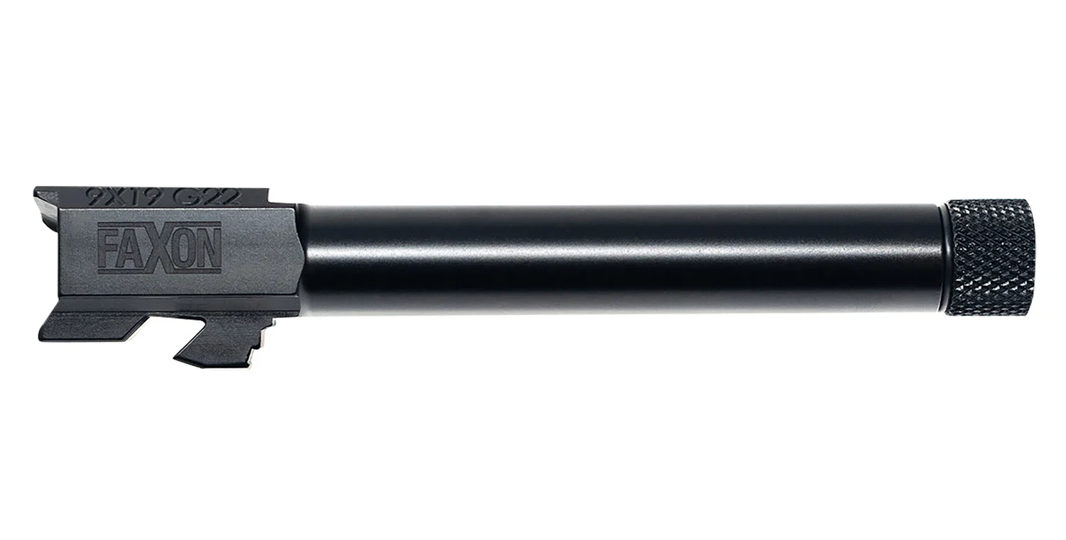 Faxon Firearms GA910N22NGQ-T Duty Series 9mm Luger Threaded Black Nitride Steel, Fits G22 Gen2-4