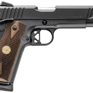 Chiappa Firearms 440211 1911 Superior Full Size 45 ACP 8+1 5" Stainless Steel Barrel, Black Steel Optic Ready/Serrated Slide & Frame w/Beavertail, Walnut Diamond Checkered Grip, RMR/RMSc Footprint