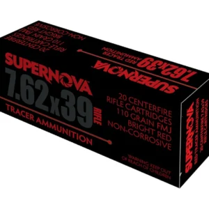Supernova PMSN762R Red Tracer 7.62mm 110 gr Full Metal Jacket 20 Per Box/ 50 Cs