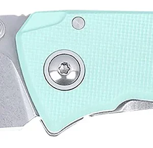 CRKT 2522B Tuna  EDC Compact 2.73" Folding Plain Stonewashed 14C28N Steel Blade, G10/SS Handle