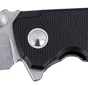 CRKT 2540 IBISD  EDC 3.09" Folding Plain Stonewashed D2 Steel Blade, Black G10 Handle