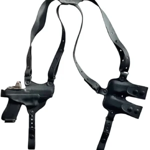 1791 Gunleather NSS2.4SBLHR Optic Ready Shoulder Horizontal Black Fits Sig P320 Right Hand