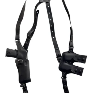 1791 Gunleather NSS2.4SBLVR Optic Ready Shoulder Vertical Black Fits Sig P320 Right Hand