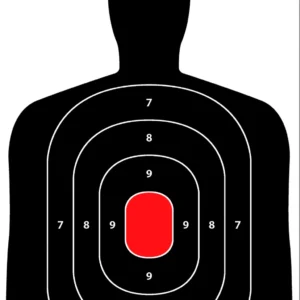 Pro-Shot SILH8PK SplatterShot Hanging Heavy Paper 12" x 18" Black/Red 8 Pack