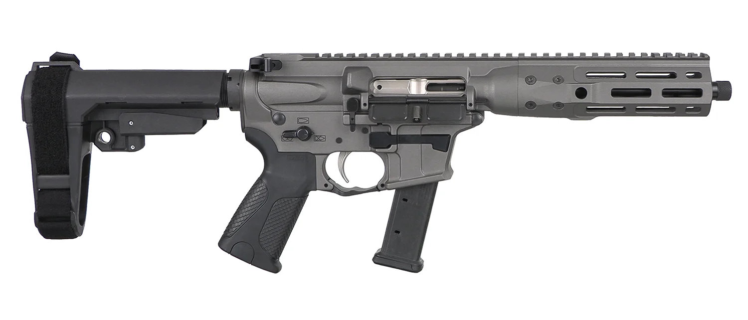 LWRC ICP9TG8SBA3 IC-9 9mm Luger 8.50" 33+1 Black Nitride Threaded Barrel, Tungsten Anodized Aluminum Picatinny Rail Receiver, SB Tactical SBA3 Brace, LWRC Ultra Combat Grip, Ambidextrous
