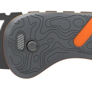 Outdoor Edge HTX30Y6C Razor HTX  3" Folding Plain 420J2 SS Blade Gray/Orange
