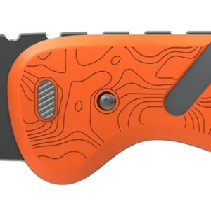 Outdoor Edge HTX30B6C Razor HTX  3" Folding Plain 420J2 SS Blade Orange/Gray