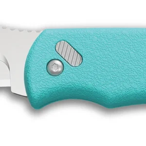 Outdoor Edge RMS222C RazorMini  2.20" Folding Plain 420J2 SS Blade Aqua ABS Polymer Handle