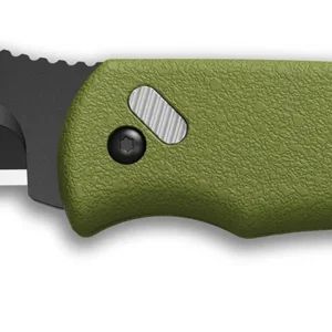 Outdoor Edge RMG222C RazorMini  2.20" Folding Plain 420J2 SS Blade OD Green ABS Polymer Handle