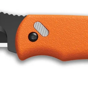 Outdoor Edge RMB222C RazorMini  2.20" Folding Plain 420J2 SS Blade Blaze Orange ABS Polymer Handle