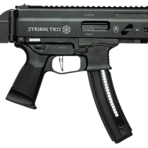 Grand Power 197892004817 TR22 Stribog 22 LR 25+1 10" Black Threaded Barrel, Black Hardcoat Anodize Receiver w/Picatinny Rail, Black SB Tactical Brace, Black Polymer Grip, Ambidextrous