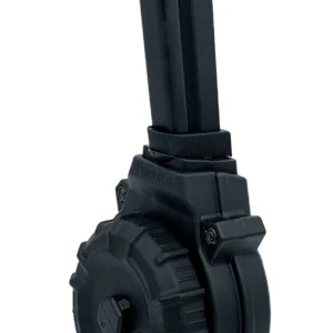 ProMag DRMA56 50rds Drum 9mm Fits Browning Hi-Power Black Polymer