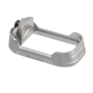 Tyrant CNC TDG17MWG3GREYBLACKSCRE Magwell Fits Glock 17 Gen 3 Grey Aluminum