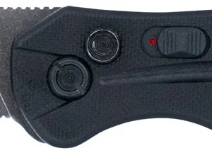 CobraTec Knives BLKDIABLOTNS Diablo Automatic 3.50" Folding Plain Black Stonewashed D2 Steel Blade, 4.75" Black G10 Handle