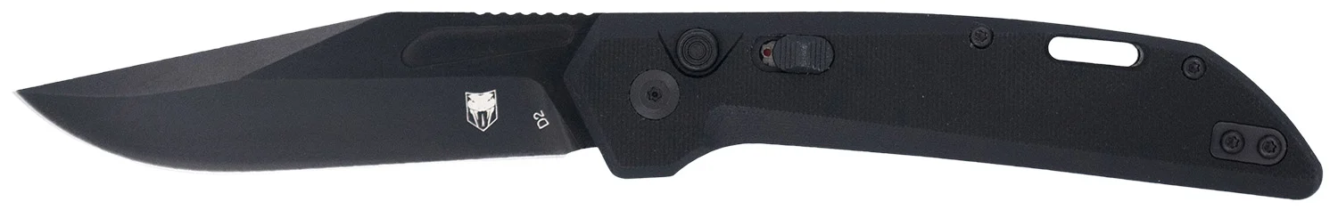 CobraTec Knives CTNAJBLK Naja 3.50" Folding Plain Black Powder Coated D2 Steel Blade, 4.75" Black G10 Scales Handle