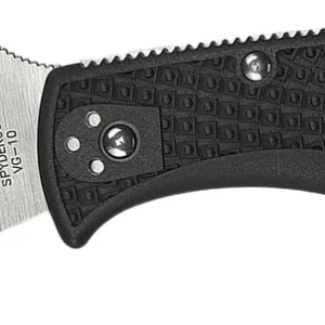 Spyderco C243FPWCBK Endela Lightweight 3.40" Folding Wharncliffe Plain VG-10 SS Blade, Black Textured FRN Handle