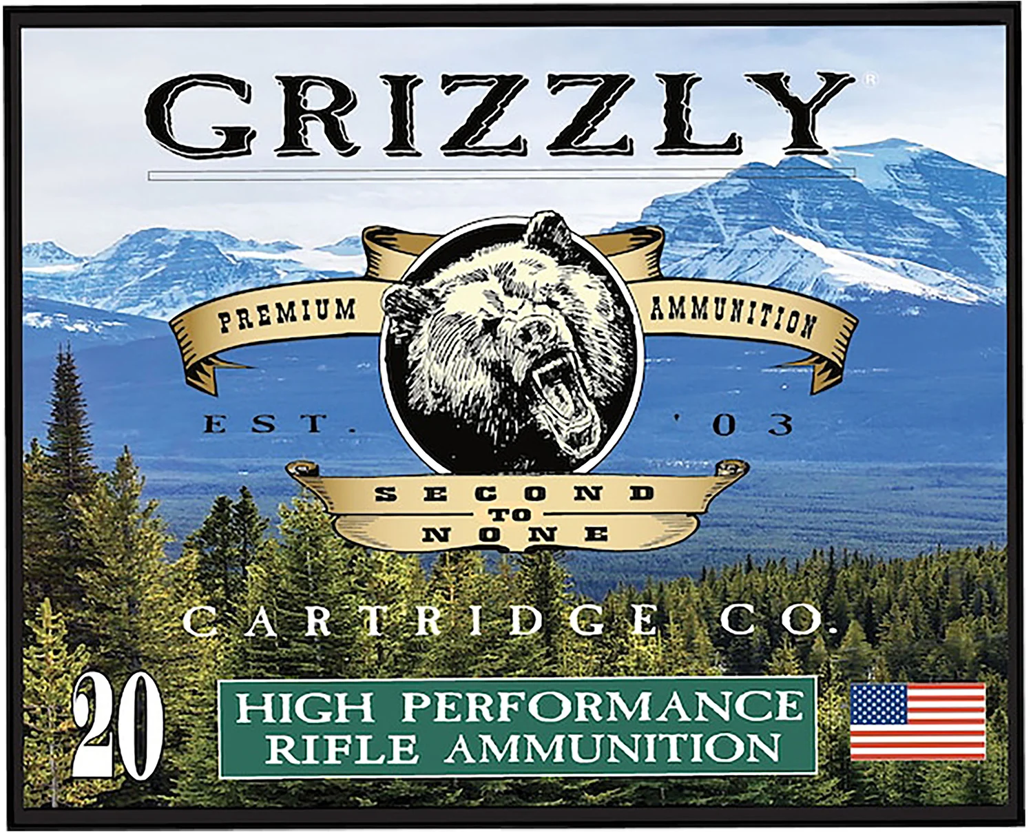 Grizzly Ammo GCSUB1 45-70Gov 410gr Full Metal Jacket Flat Point 20 Per Box/10 Case