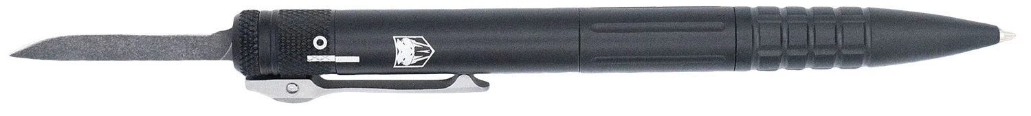CobraTec Knives CNCOTFPBLKGEN2 Tactical Pen Gen II Black Aluminum D2 Steel Blade, Includes Pocket Clip