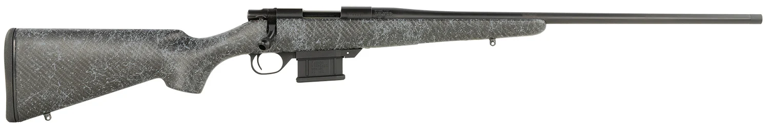 Howa HCBN7MMPRCGW 1500 Carbon Stalker Full Size 7mm PRC 3+1 24" Blued Steel Threaded Barrel, Blued Drilled & Tapped Steel Receiver, Fixed Stocky's Black Carbon Fiber w/Gray Webbing Stock, Right Hand