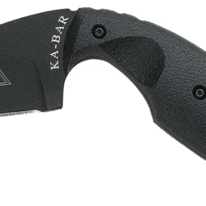 Ka-Bar 1480 TDI Law Enforcement 2.31" Fixed Drop Point Plain Black AUS-8A SS Blade, Black Zytel Handle, Includes Belt Clip/Sheath