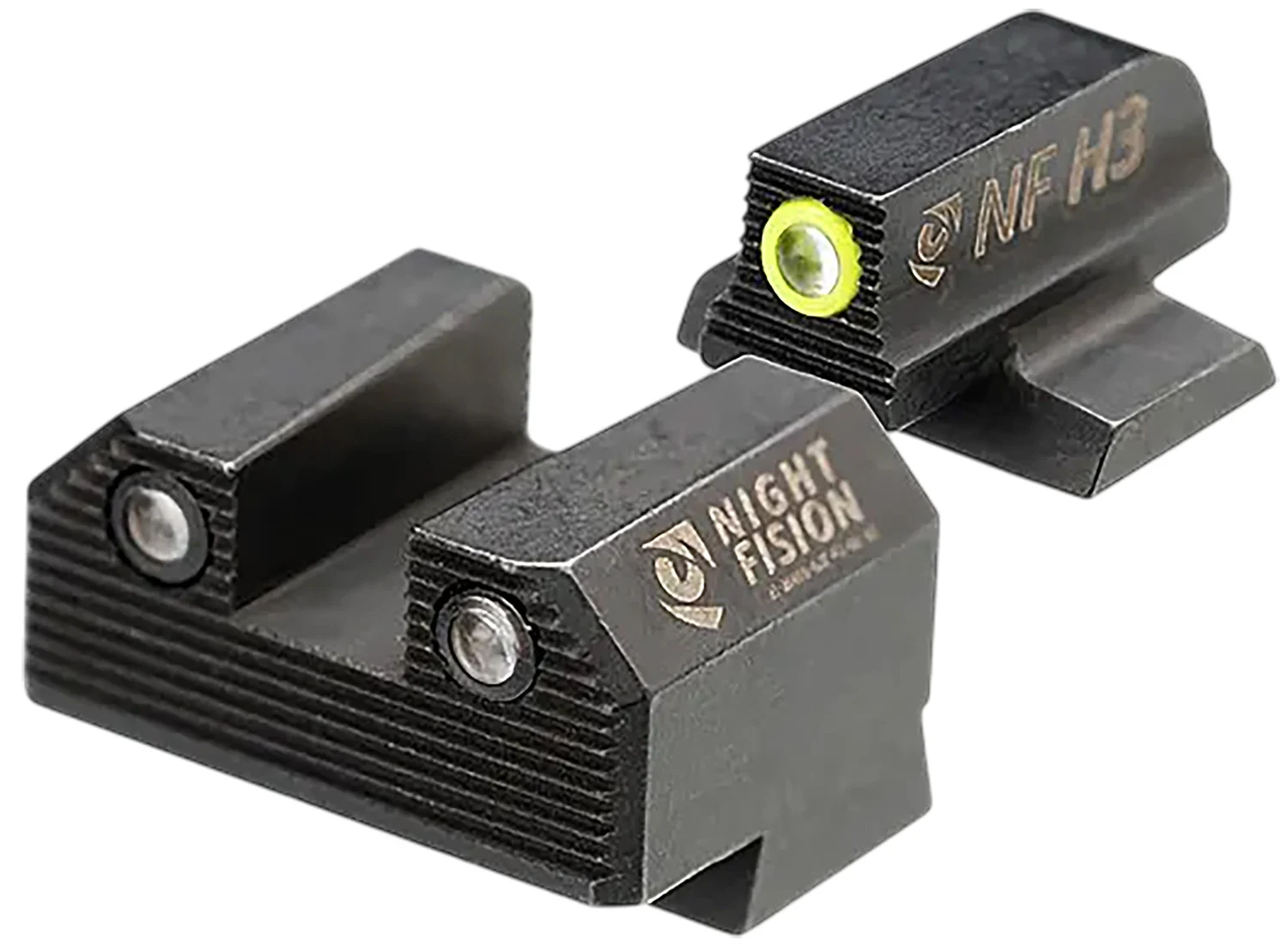 Night Fision CNK029187250YGZG Mete SF Stealth Yellow Tritium Rear Black Frame Fits Canik