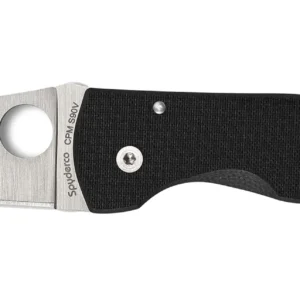 Spyderco C264CFP MicroJimbo 2.45" Folding Wharncliffe Plain Satin CPM S90V Blade, Black Textured Carbon Fiber Handle
