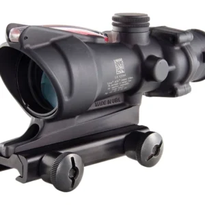 Trijicon 100230 ACOG Black Hardcoat Anodized 4x32mm Illuminated Red Chevron Reticle