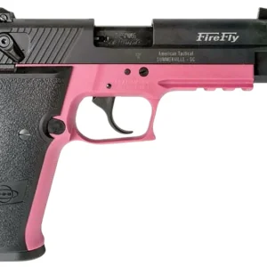 GSG GERG2213TFFPA FireFly 22 LR 13+1 4.90" Black Threaded Barrel, Aluminum Serrated Slide, Pink Aluminum Frame w/Picatinny Rail, Textured Grip