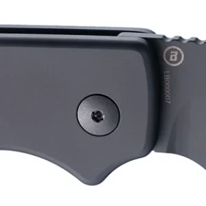 Hogue 64120 Ballista 3.50" Folding Tanto Part Serrated Black Cerakote 154CM SS Blade, Matte Black w/Fluted Texture Aluminum Handle