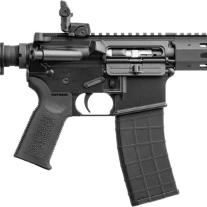 Tippmann Arms A101042 M4 Micro Elite 22 LR 25+1 7" Black Parkerized Threaded Barrel, Black Parkerized Receiver w/Picatinny Rail, M-LOK Handguard, Black T5 Arm Brace, Black Gen2 Grip, Right Hand