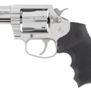 Colt Mfg KCOBRASB2RBBS King Cobra 357 Mag 6rd Shot 2" Stainless Steel Barrel, Cylinder & Frame, Black Hogue Overmolded Grip, Exposed Hammer, DA/SA