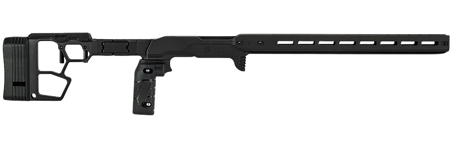 Mdt Sporting Goods Inc 116079BLK ACC Premier Gen2 Chassis Cerakote Black Aluminum Fits Ruger American Rimfire 34.40" OAL