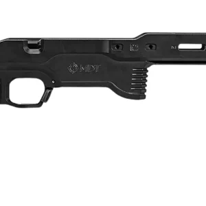 Mdt Sporting Goods Inc 114882BLK ACC Premier Gen2 Chassis System Cerakote Black Aluminum Fits Ruger American Rimfire Right Hand