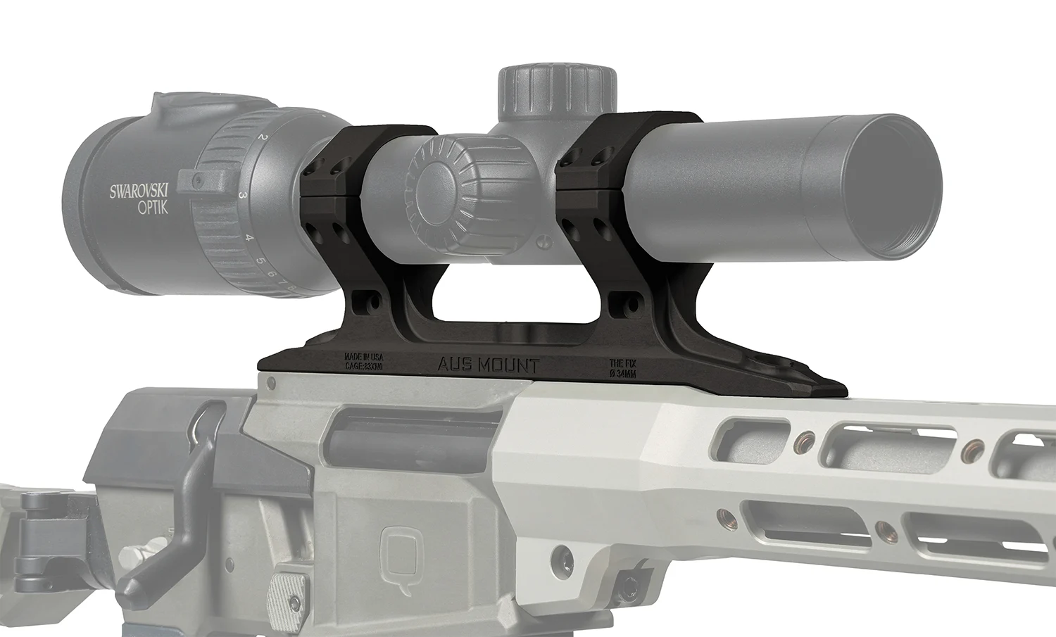 Q 100-322 AUS MOUNT 34MM DIA DIRECT THE FIX BLK