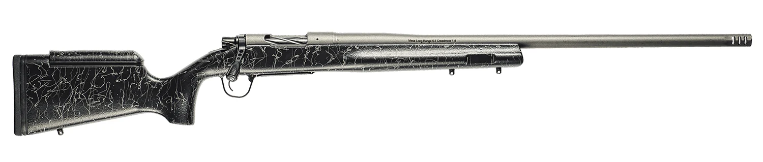 Christensen Arms 8010200201 Mesa Long Range 308 Win 4+1 16.25" Tungsten Gray Cerakote Threaded Barrel & Steel Drilled & Tapped Receiver, Black w/Gray Webbing Adj Cheek Riser Polymer Stock