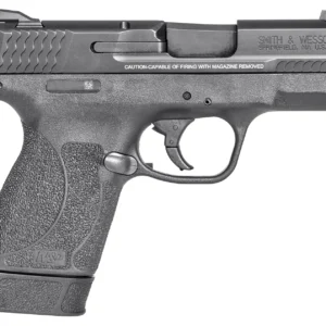 Smith & Wesson 14659 M&P M2.0 Shield Compact Slim Frame .45 ACP 7+1 3.30" Black Armornite Barrel, Black Armornite Stainless Steel Serrated Slide, Black Polymer Frame & Textured Grip, No Manual Safety