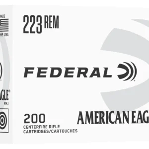 Federal AE223C American Eagle 223Rem 55gr Full Metal Jacket 200 Per Box/5 Case